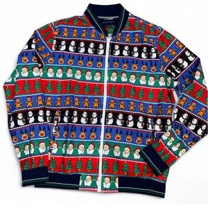 Denim & Flower Festive  holiday Zip-Up jacket